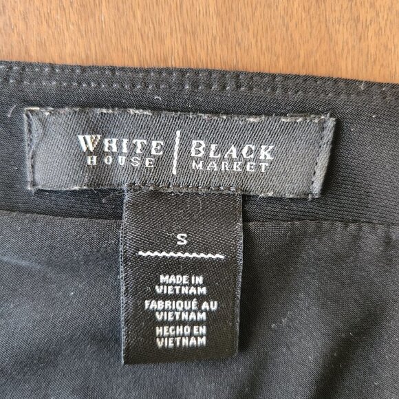 White House Black Market Black Dress with Silver and Brass Decoration Sz S - Picture 10 of 11